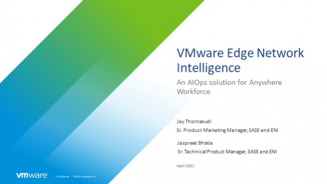 VMware Edge Network Intelligence for…
